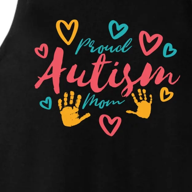 Proud Autism Mom Gift Ladies Tri-Blend Wicking Tank