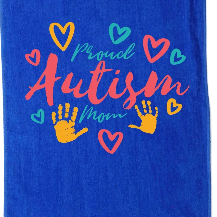 Proud Autism Mom Gift Platinum Collection Golf Towel