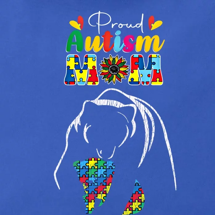 Proud Autism Mom Mother Autistic Awareness Mama Bear Funny Gift Zip Tote Bag