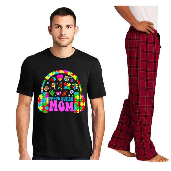 Proud Autism Mom Retro Mama Autism Awareness Month Gift Pajama Set