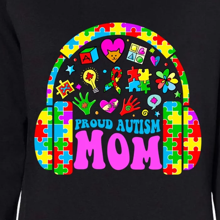 Proud Autism Mom Retro Mama Autism Awareness Month Gift Womens California Wash Sweatshirt