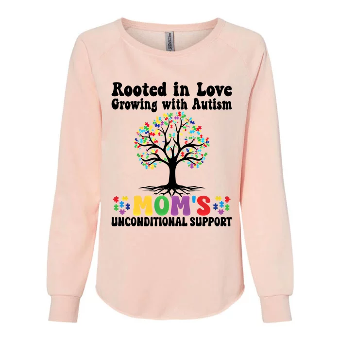 Proud Autism Mom Puzzle Tree Autism Awareness Month Great Gift Womens California Wash Sweatshirt