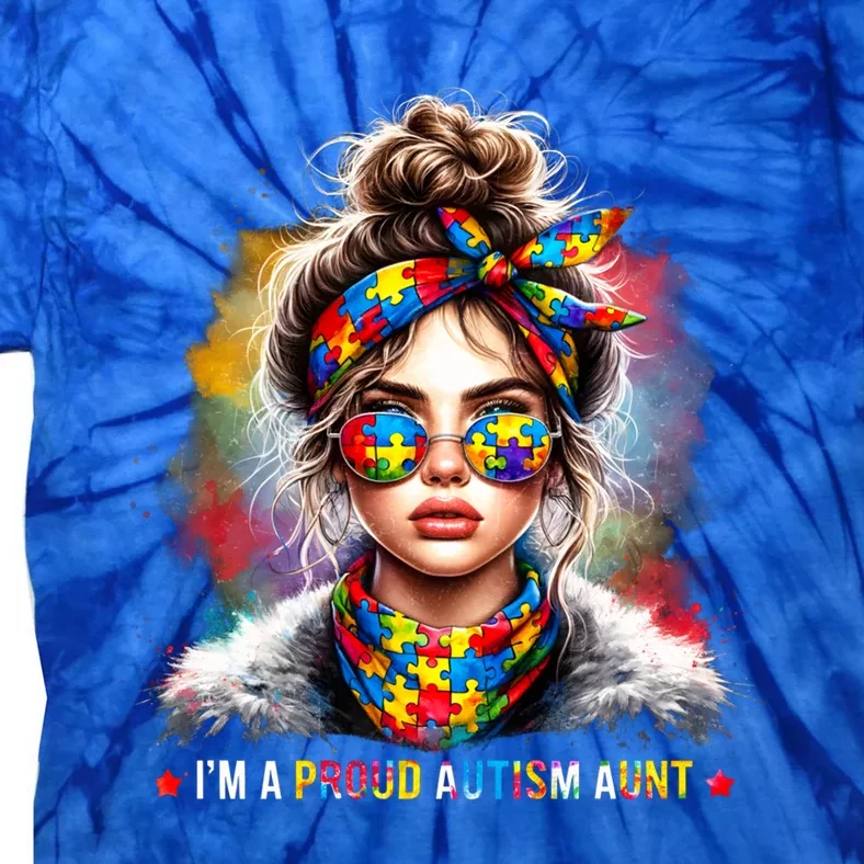 Proud Autism Mom Autism Awareness Month Support Autism Mama Gift Tie-Dye T-Shirt