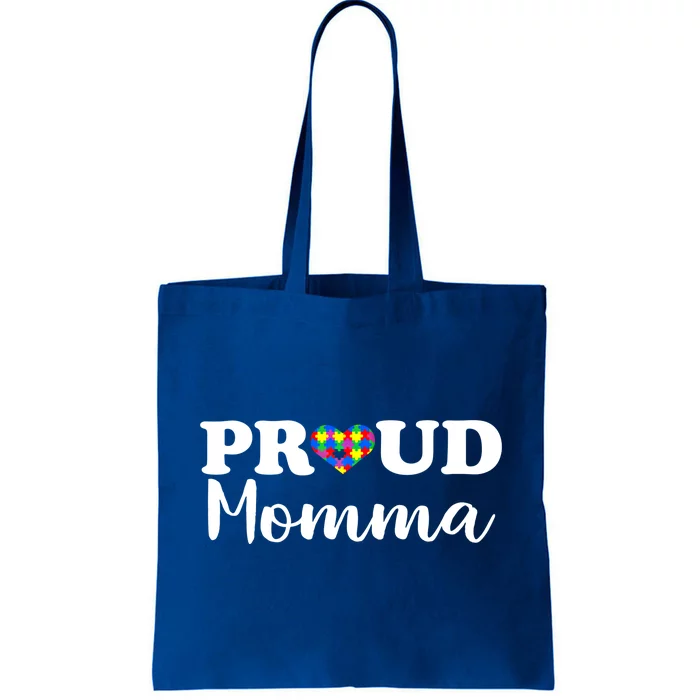 Proud Autism Momma Autism Awareness Puzzle Autistic Support Gift Tote Bag