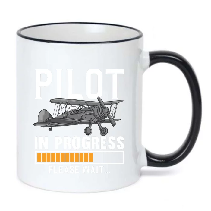 Pilot Art Men Women Airline Future Pilot Aviation Airplane Black Color Changing Mug