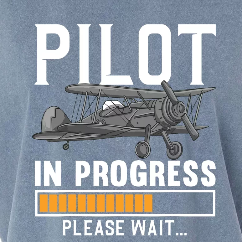 Pilot Art Men Women Airline Future Pilot Aviation Airplane Garment-Dyed Women's Muscle Tee