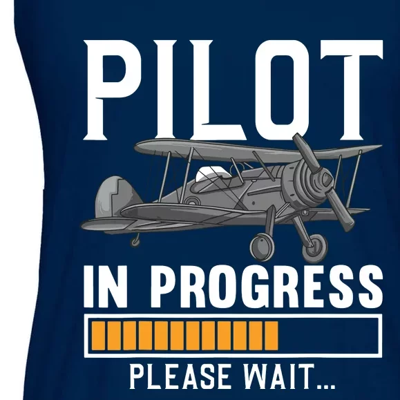 Pilot Art Men Women Airline Future Pilot Aviation Airplane Ladies Essential Flowy Tank