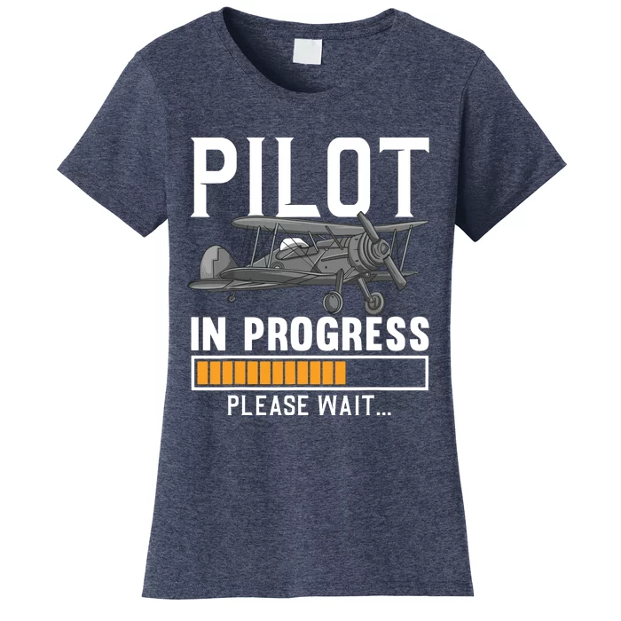 Pilot Art Men Women Airline Future Pilot Aviation Airplane Women's T-Shirt