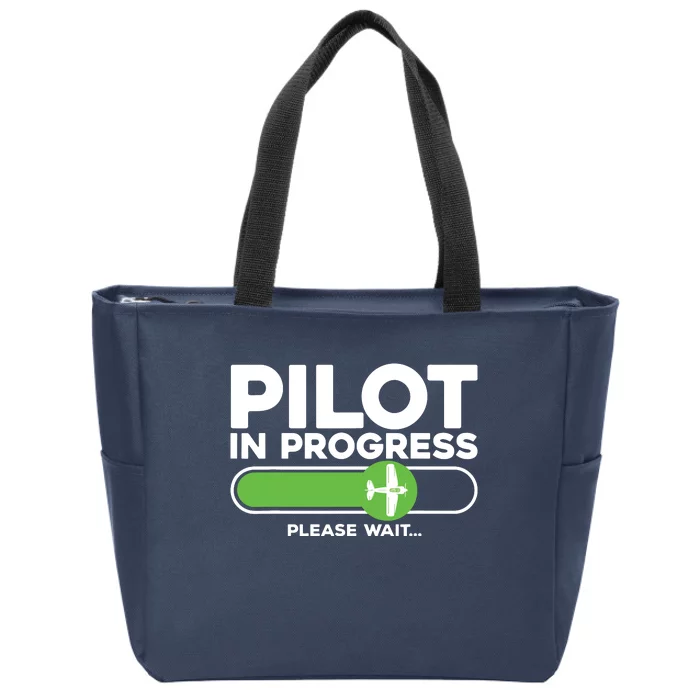 Pilot Art Men Women Airline Future Pilot Aviation Airplane Zip Tote Bag