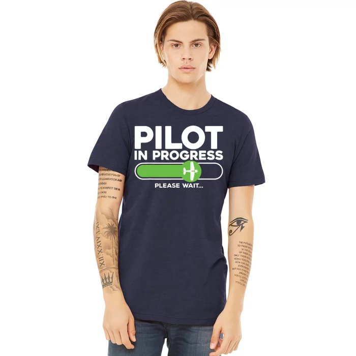 Pilot Art Men Women Airline Future Pilot Aviation Airplane Premium T-Shirt