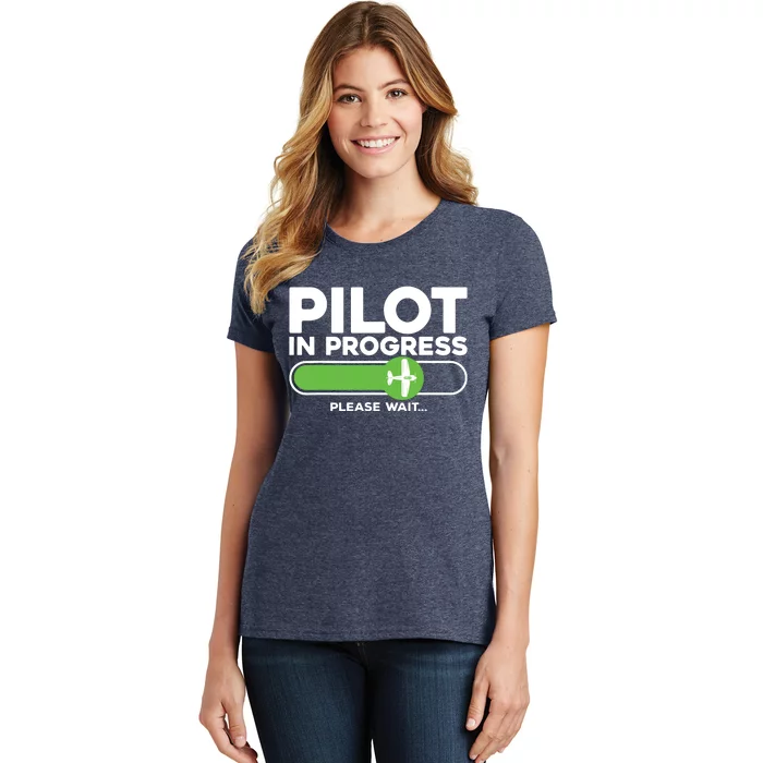 Pilot Art Men Women Airline Future Pilot Aviation Airplane Women's T-Shirt