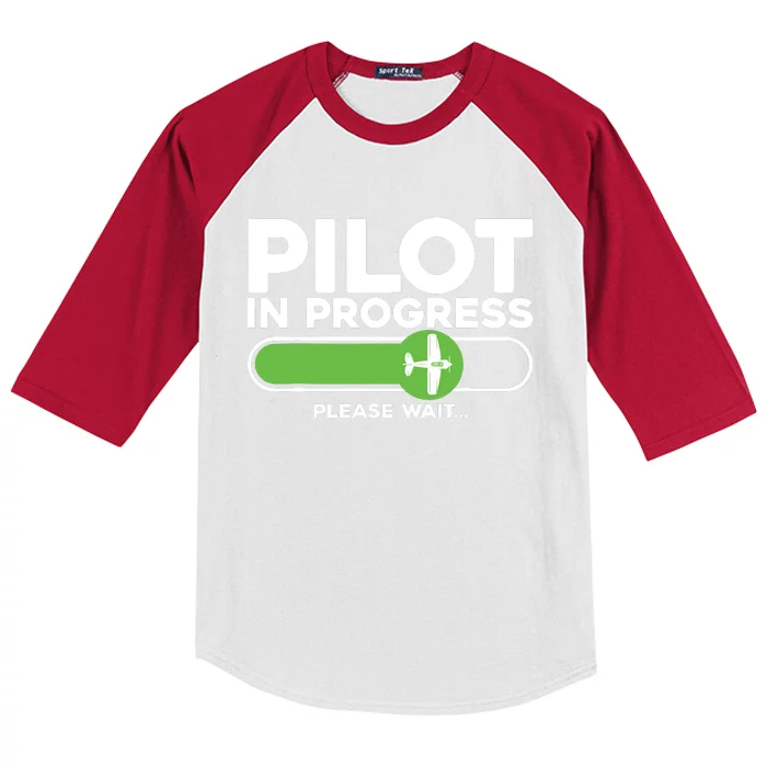 Pilot Art Men Women Airline Future Pilot Aviation Airplane Kids Colorblock Raglan Jersey