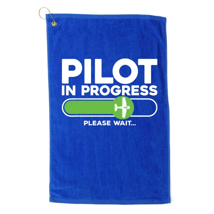 Pilot Art Men Women Airline Future Pilot Aviation Airplane Platinum Collection Golf Towel