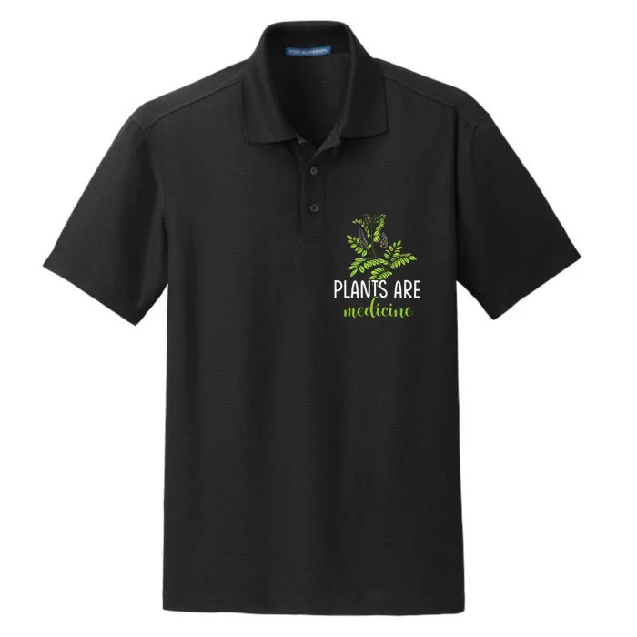 Plants Are Medicine Herbal Herbalist Dry Zone Grid Performance Polo