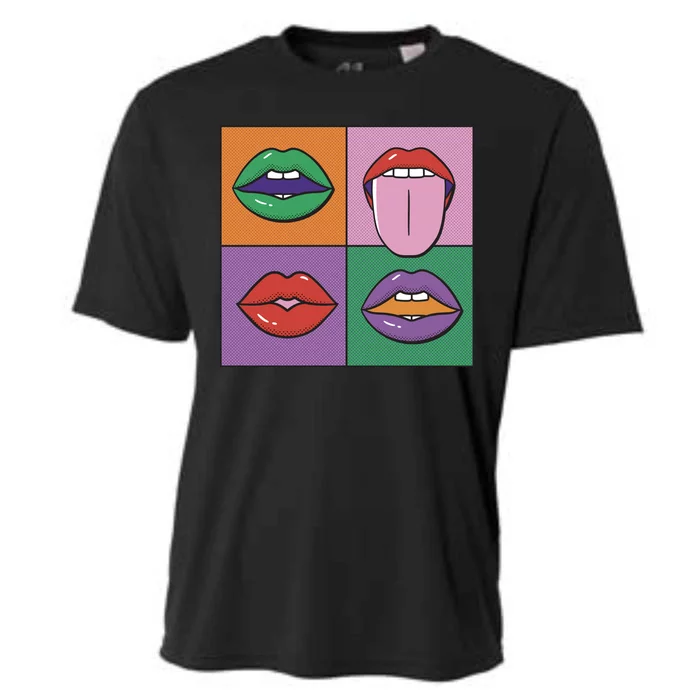 Pop Art Mouths Cooling Performance Crew T-Shirt