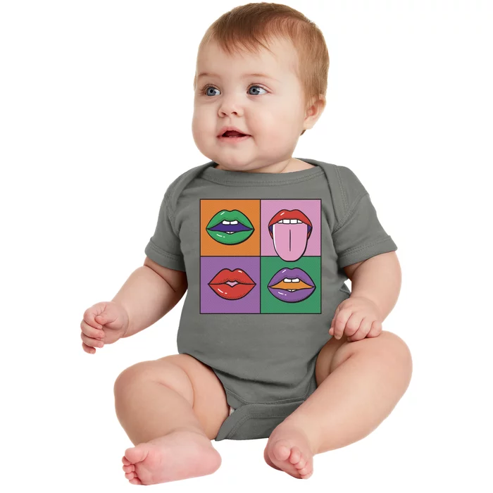 Pop Art Mouths Baby Bodysuit