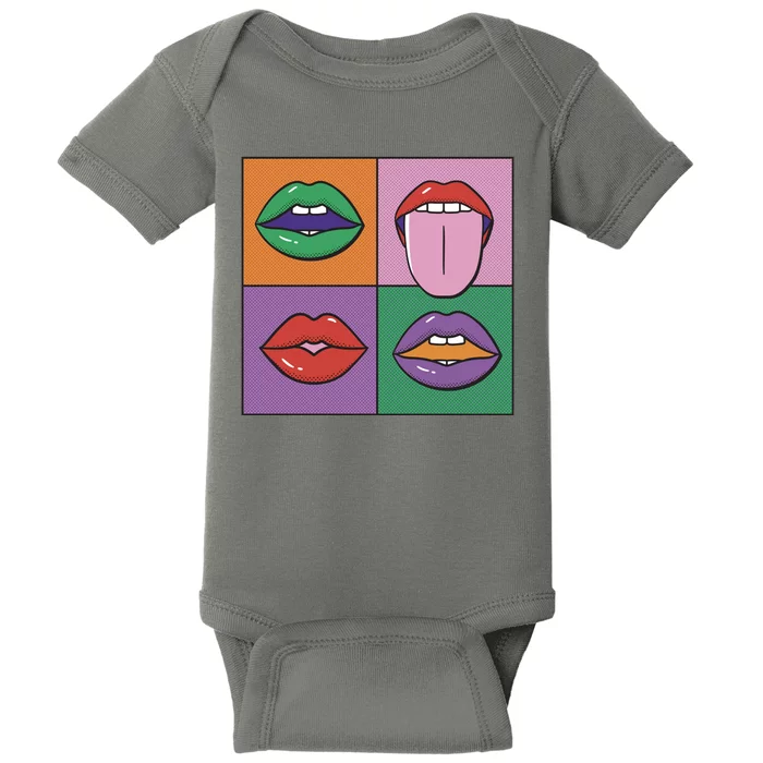 Pop Art Mouths Baby Bodysuit