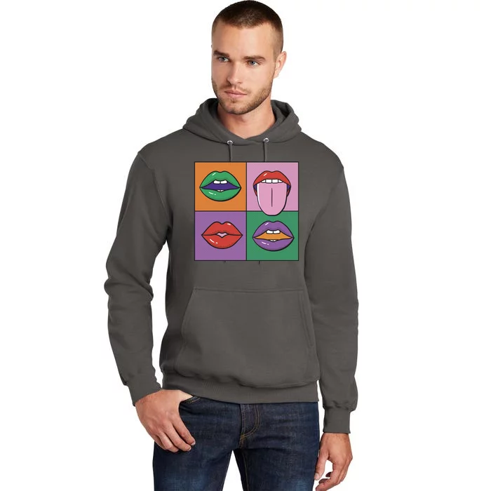 Pop Art Mouths Tall Hoodie