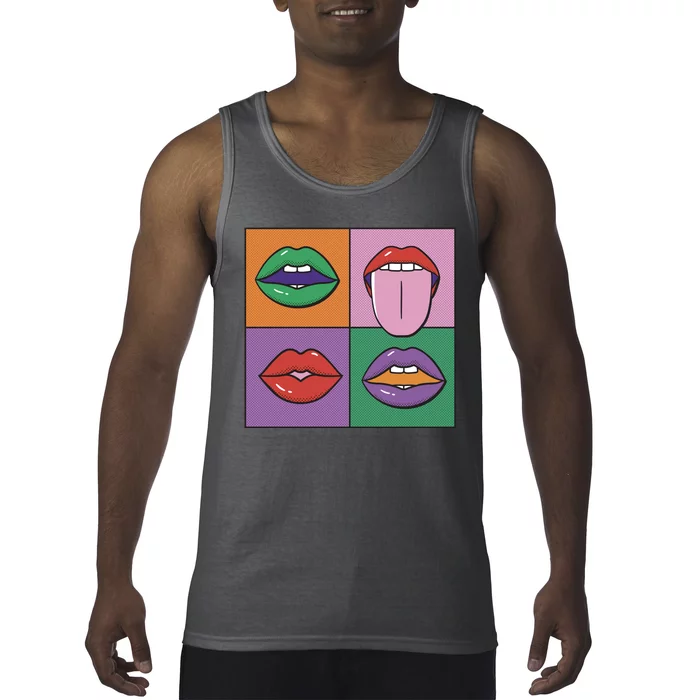 Pop Art Mouths Tank Top