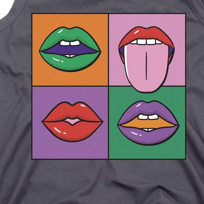 Pop Art Mouths Tank Top