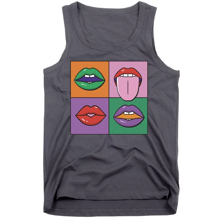 Pop Art Mouths Tank Top