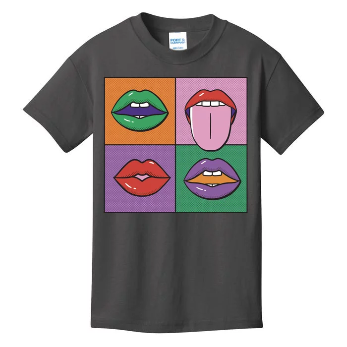 Pop Art Mouths Kids T-Shirt