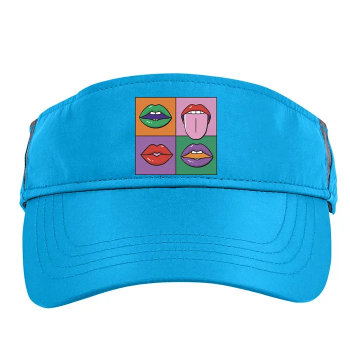 Pop Art Mouths Adult Drive Performance Visor