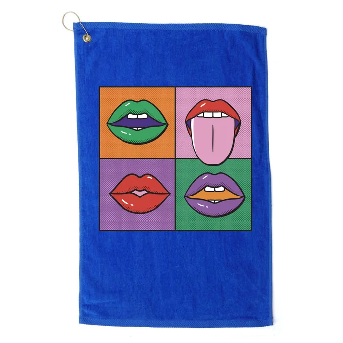 Pop Art Mouths Platinum Collection Golf Towel