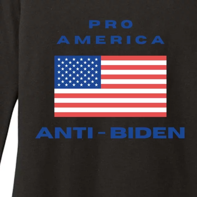 Proamerica Antibiden Maga Conservative Republican Flag Meaningful Gift Womens CVC Long Sleeve Shirt