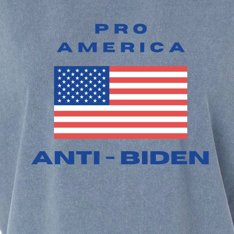 Proamerica Antibiden Maga Conservative Republican Flag Meaningful Gift Garment-Dyed Women's Muscle Tee