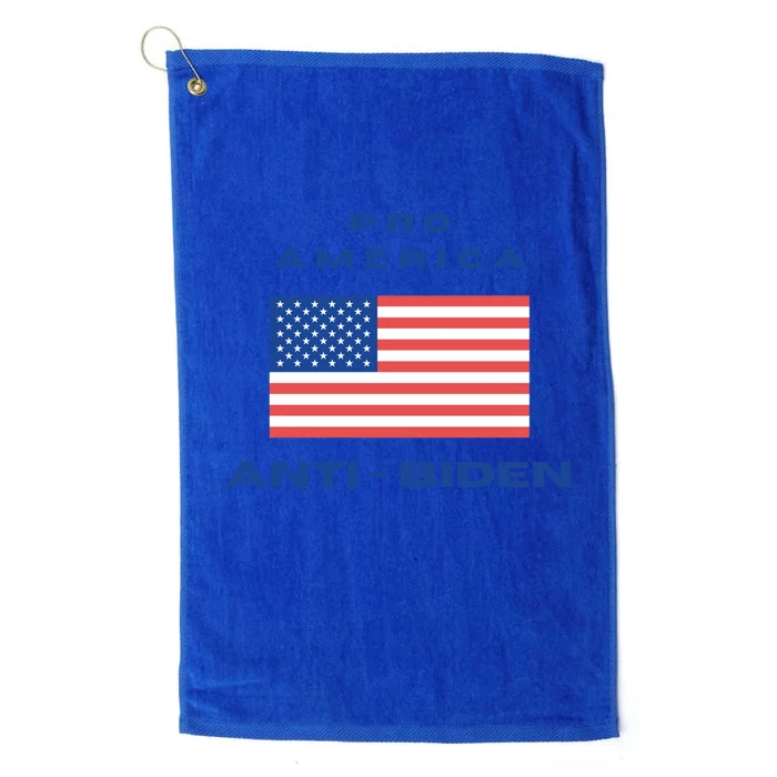 Proamerica Antibiden Maga Conservative Republican Flag Meaningful Gift Platinum Collection Golf Towel