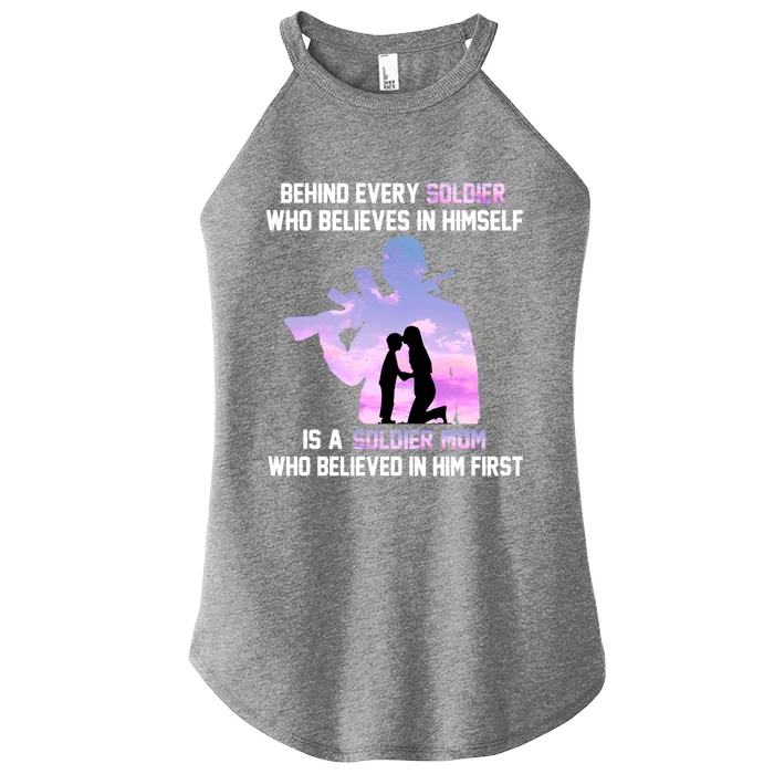 Proud Army Mom Of Every Soldier Hero Gift Women’s Perfect Tri Rocker Tank