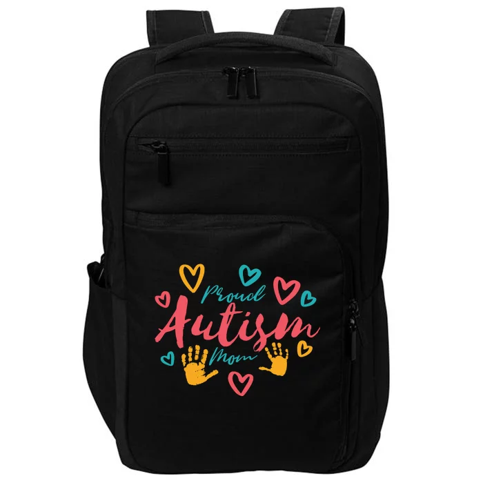 Proud Autism Mom Handprints Impact Tech Backpack