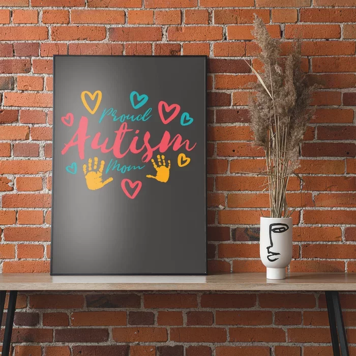 Proud Autism Mom Handprints Poster