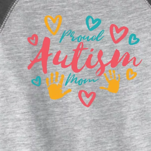 Proud Autism Mom Handprints Toddler Fine Jersey T-Shirt