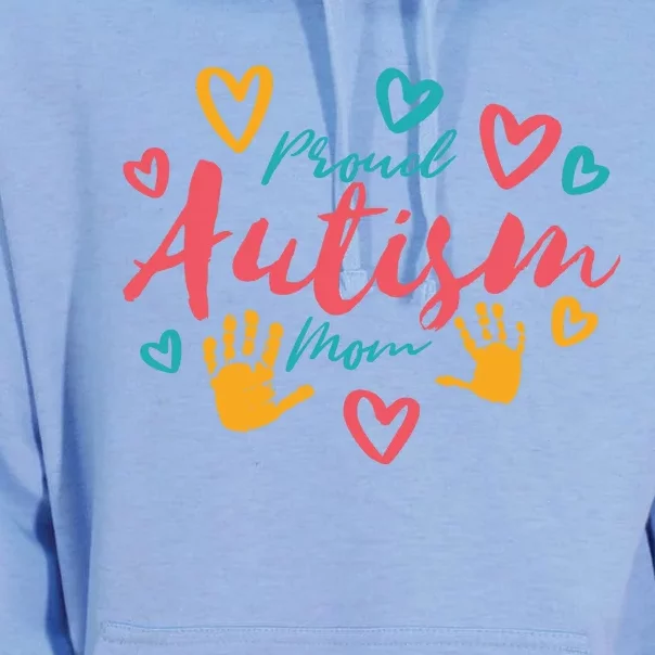 Proud Autism Mom Handprints Unisex Surf Hoodie