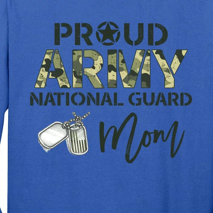 Proud Army National Guard Mom Usa Military Family Veteran Gift Tall Long Sleeve T-Shirt