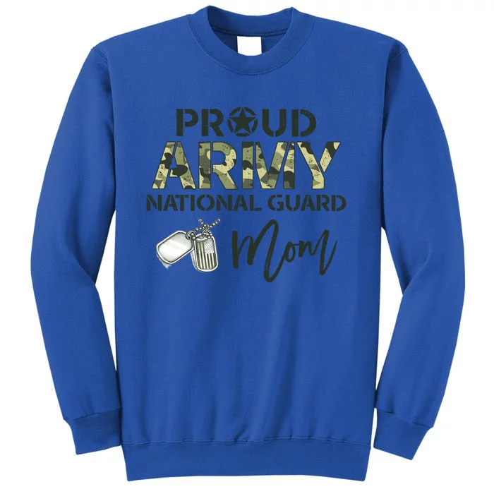 Proud Army National Guard Mom Usa Military Family Veteran Gift Tall Sweatshirt