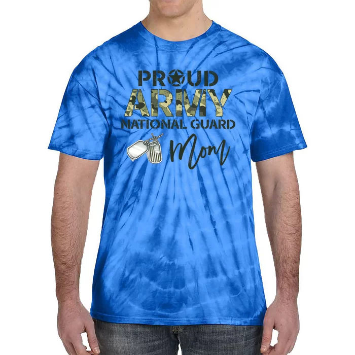 Proud Army National Guard Mom Usa Military Family Veteran Gift Tie-Dye T-Shirt