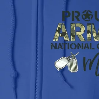 Proud Army National Guard Mom Usa Military Family Veteran Gift Full Zip Hoodie