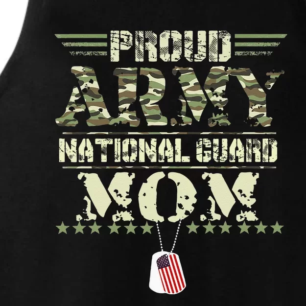 Proud Army National Guard Mom USA Military Veteran Mothers Ladies Tri-Blend Wicking Tank