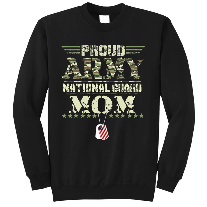 Proud Army National Guard Mom USA Military Veteran Mothers Tall Sweatshirt