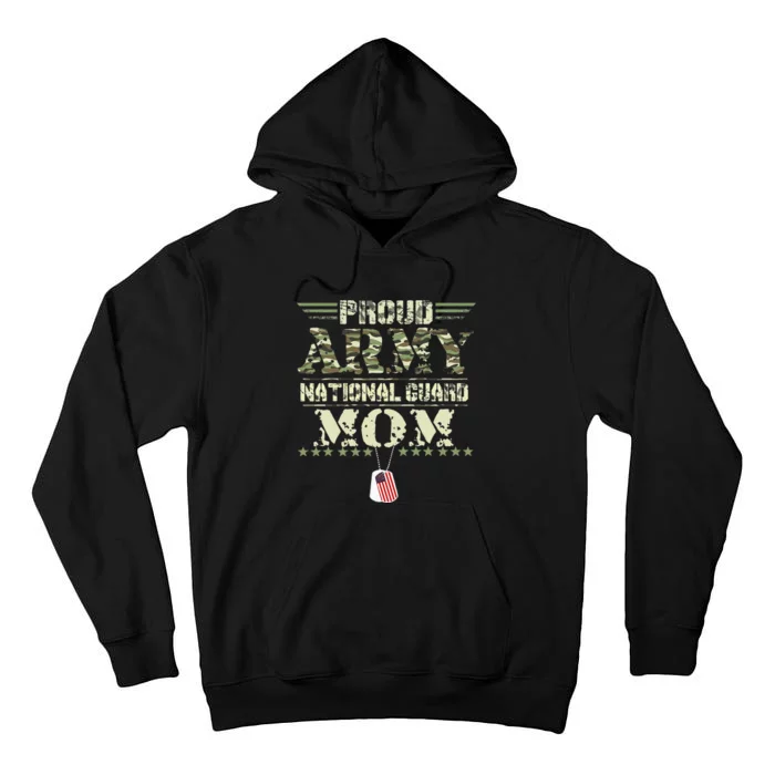 Proud Army National Guard Mom USA Military Veteran Mothers Tall Hoodie