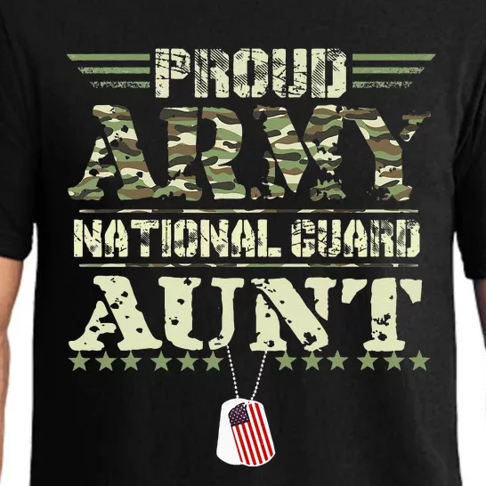 Proud Army National Guard Aunt USA Military Veteran Pajama Set