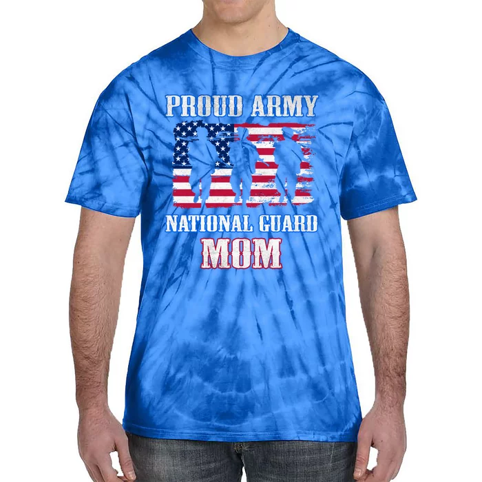 Proud Army National Guard Mom Vintage Military Veteran Gift Tie-Dye T-Shirt