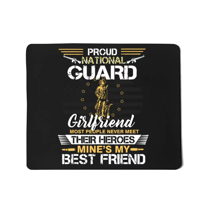 Proud Army National Guard Girlfriend Flag Shirts Us Military Mousepad