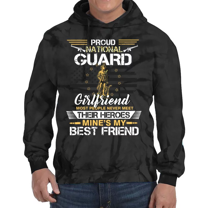 Proud Army National Guard Girlfriend Flag Shirts Us Military Tie Dye Hoodie