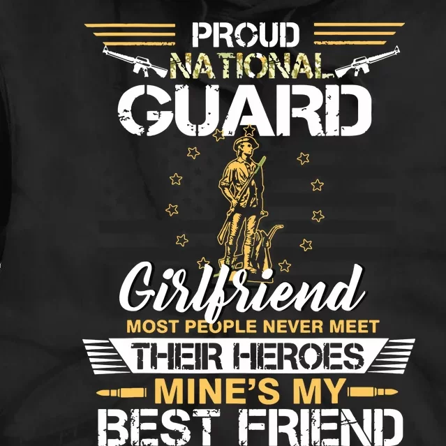 Proud Army National Guard Girlfriend Flag Shirts Us Military Tie Dye Hoodie