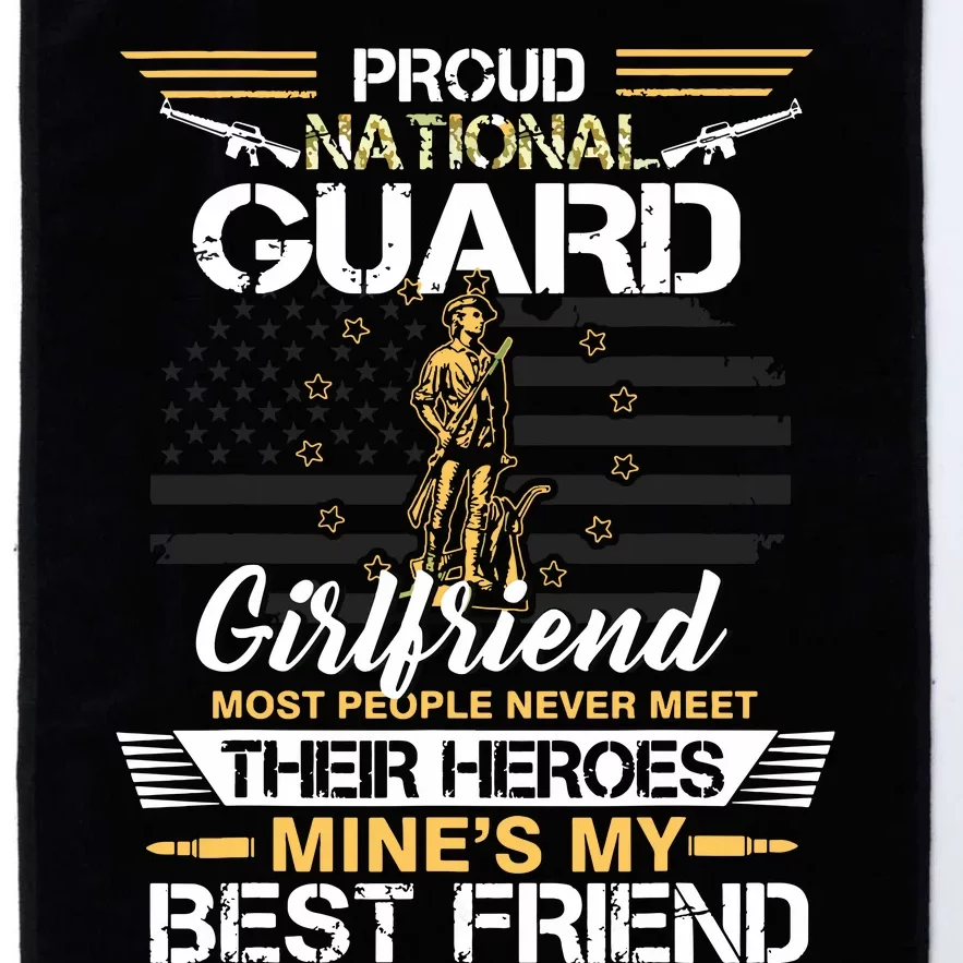 Proud Army National Guard Girlfriend Flag Shirts Us Military Platinum Collection Golf Towel