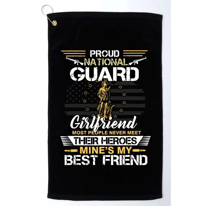 Proud Army National Guard Girlfriend Flag Shirts Us Military Platinum Collection Golf Towel